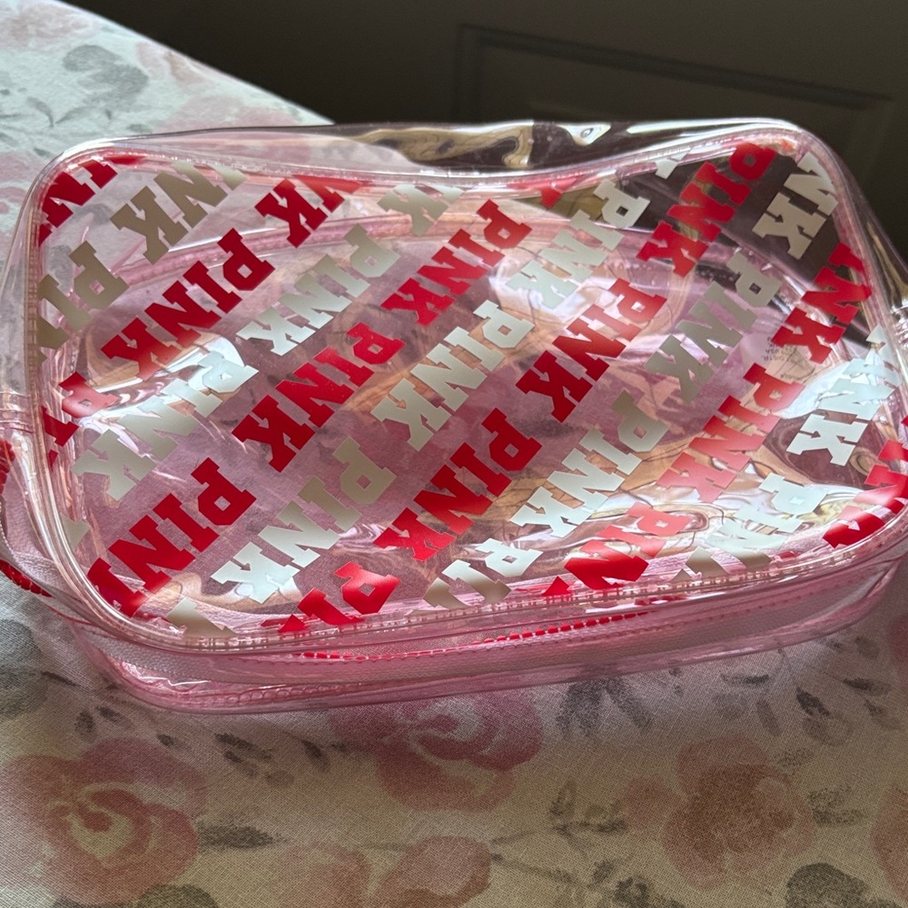 PINK Victoria's Secret Floral Cosmetic Bag